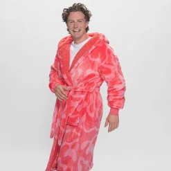 Pink Swirl Sherpa Dressing Gown