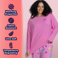 Pink Warming Long Sleeve PJ Top