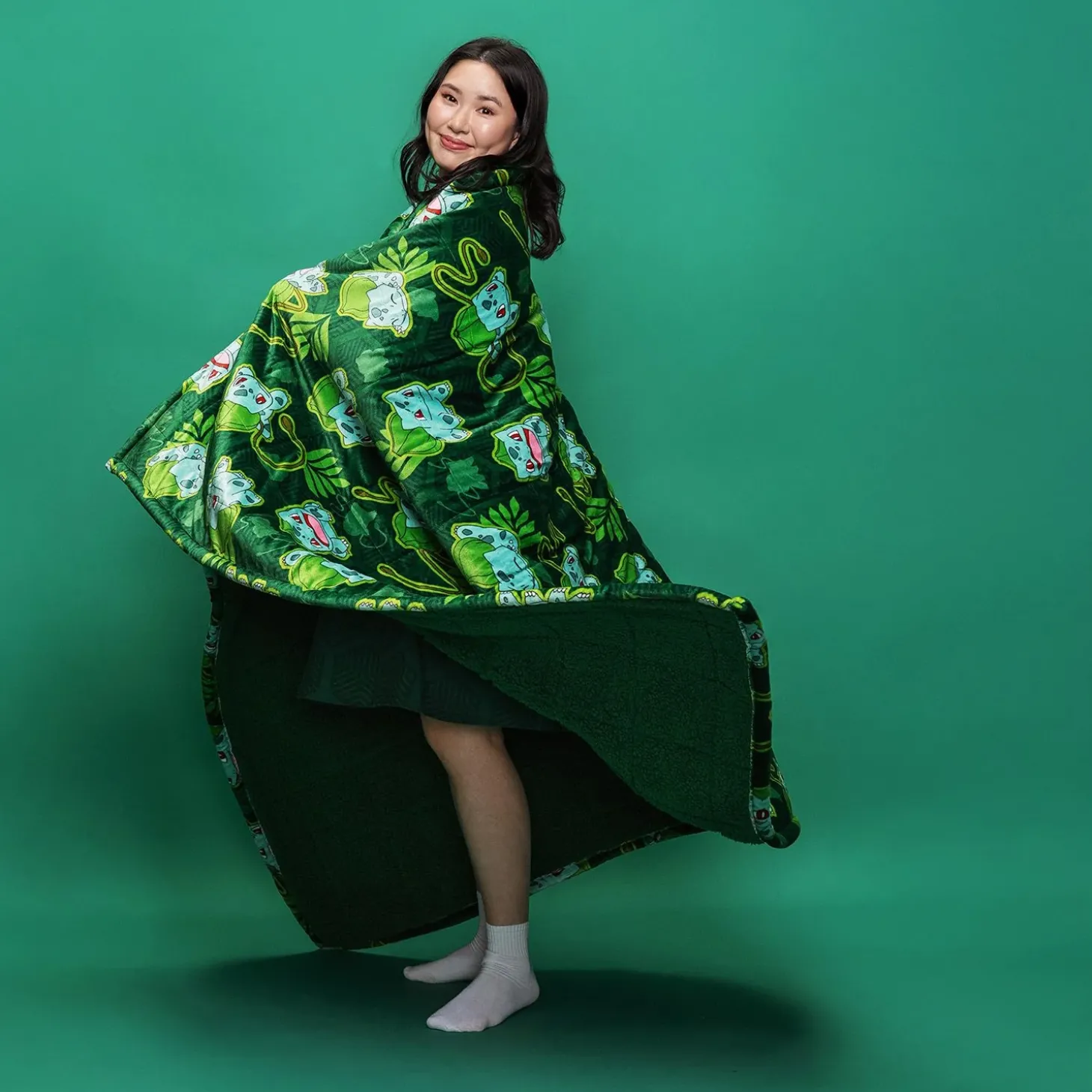 Pokémon Bulbasaur Sherpa Blanket Licensed