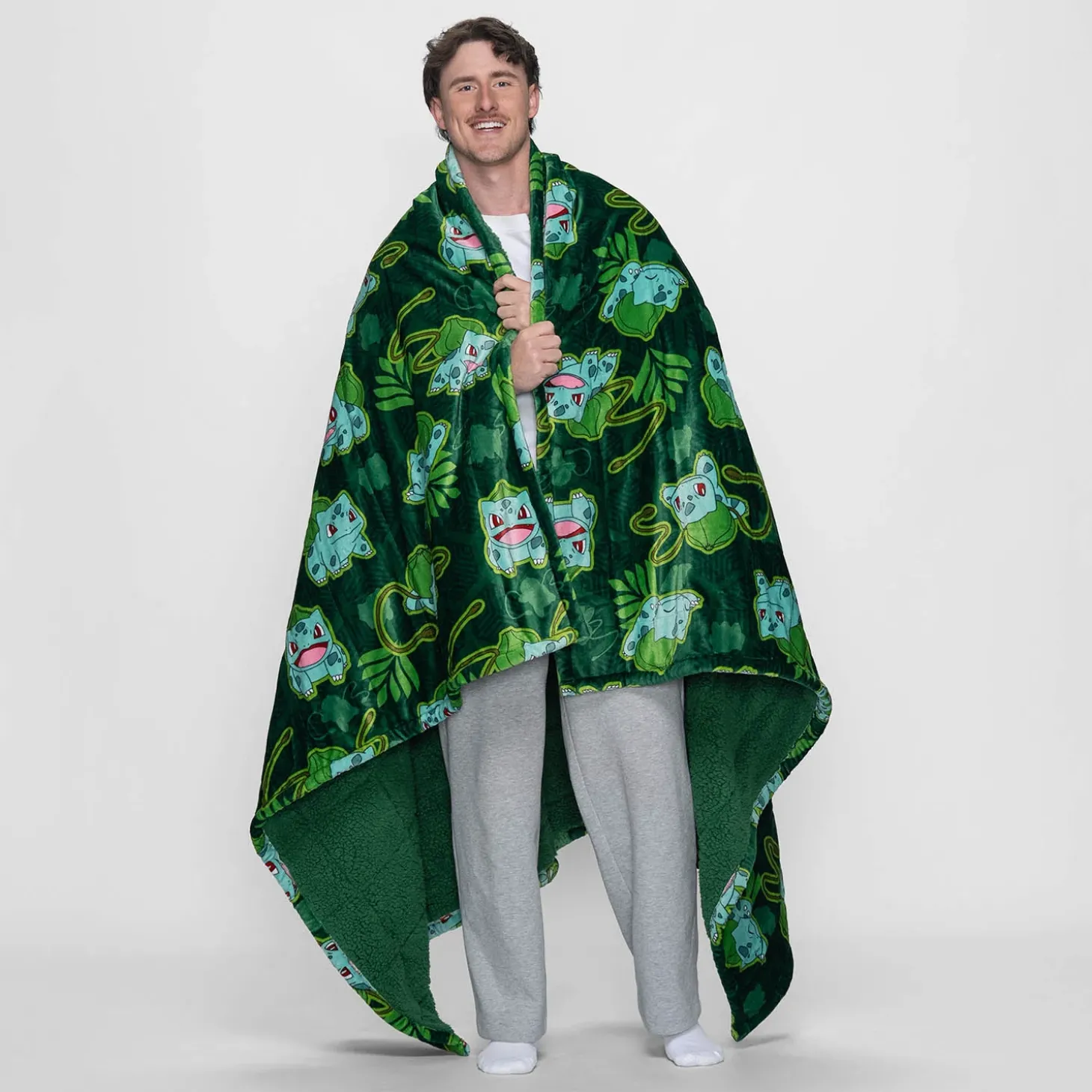 Pokémon Bulbasaur Sherpa Blanket Licensed