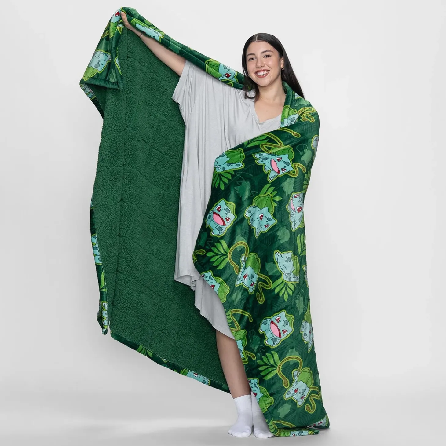 Pokémon Bulbasaur Sherpa Blanket Licensed