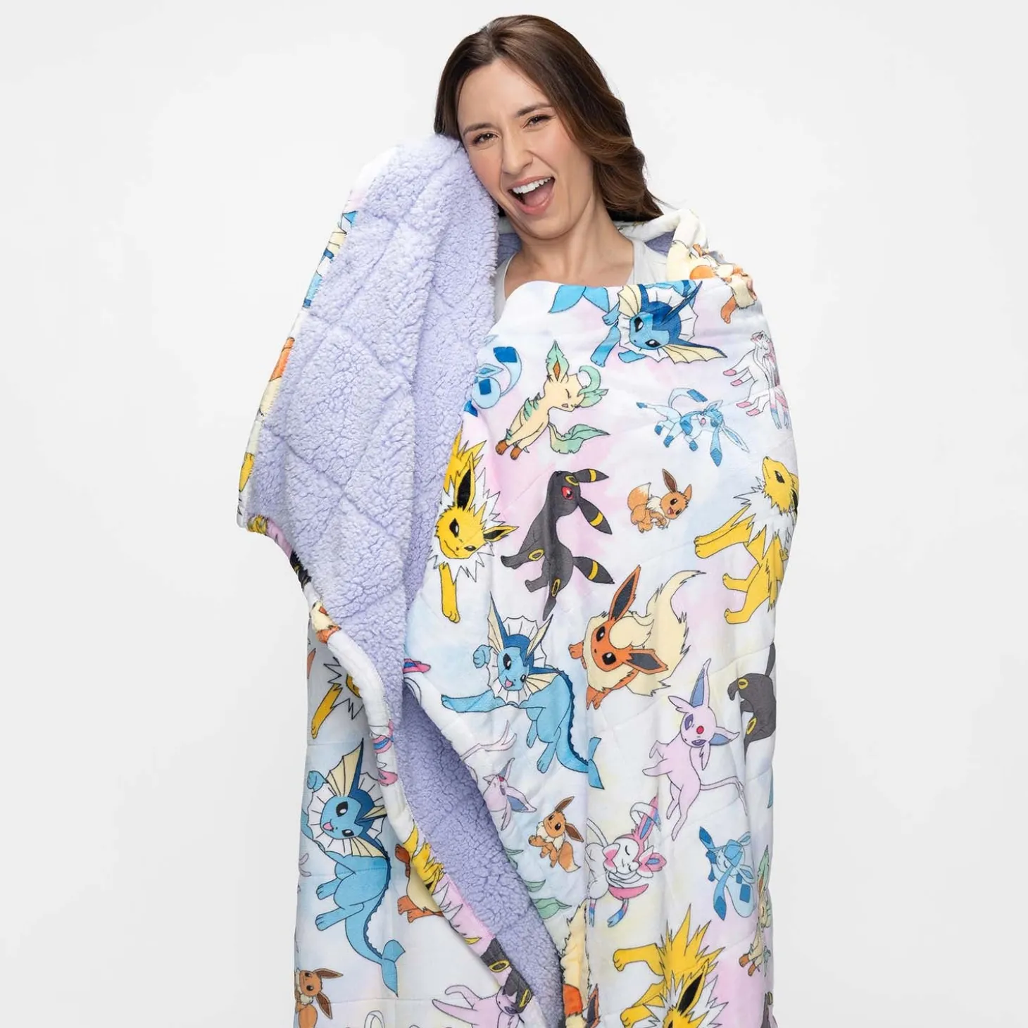 Pokémon Eeveelution Sherpa Blanket Licensed