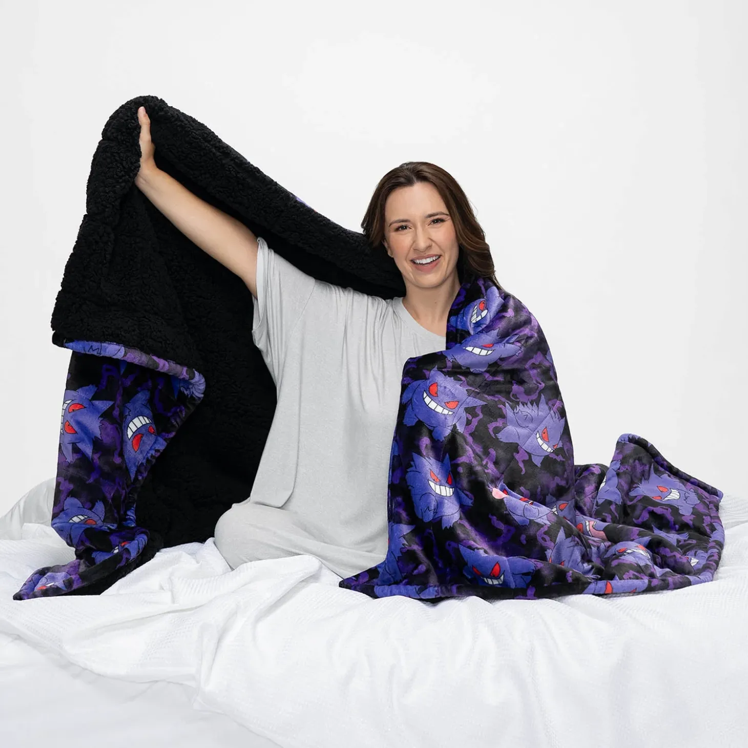 Pokémon Gengar Sherpa Blanket Licensed