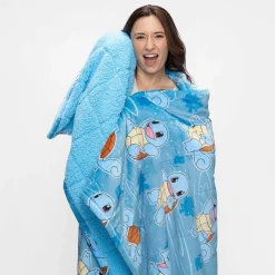 Pokémon Squirtle Sherpa Blanket Licensed