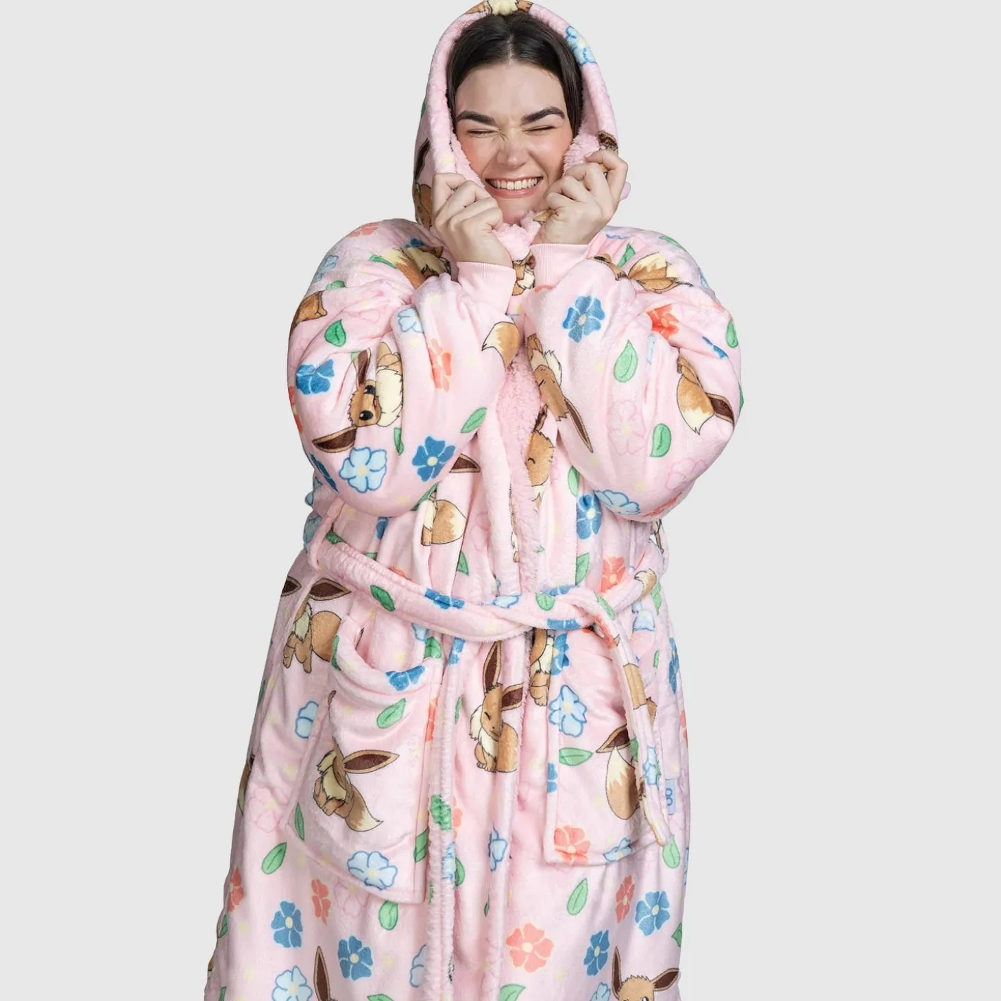 Pokémon Eevee Flowers Sherpa Dressing Gown Licensed
