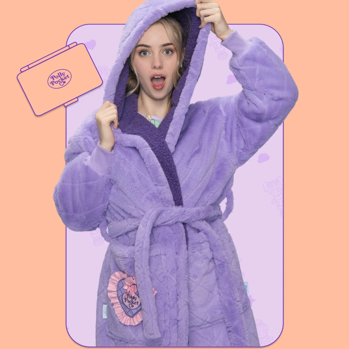 Polly Pocket Sherpa Dressing Gown Licensed