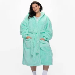 Seafoam Fluffy Dressing Gown