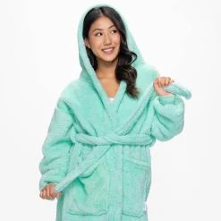 Seafoam Fluffy Dressing Gown