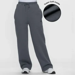 Slate Fleece Wide Leg Trackpant