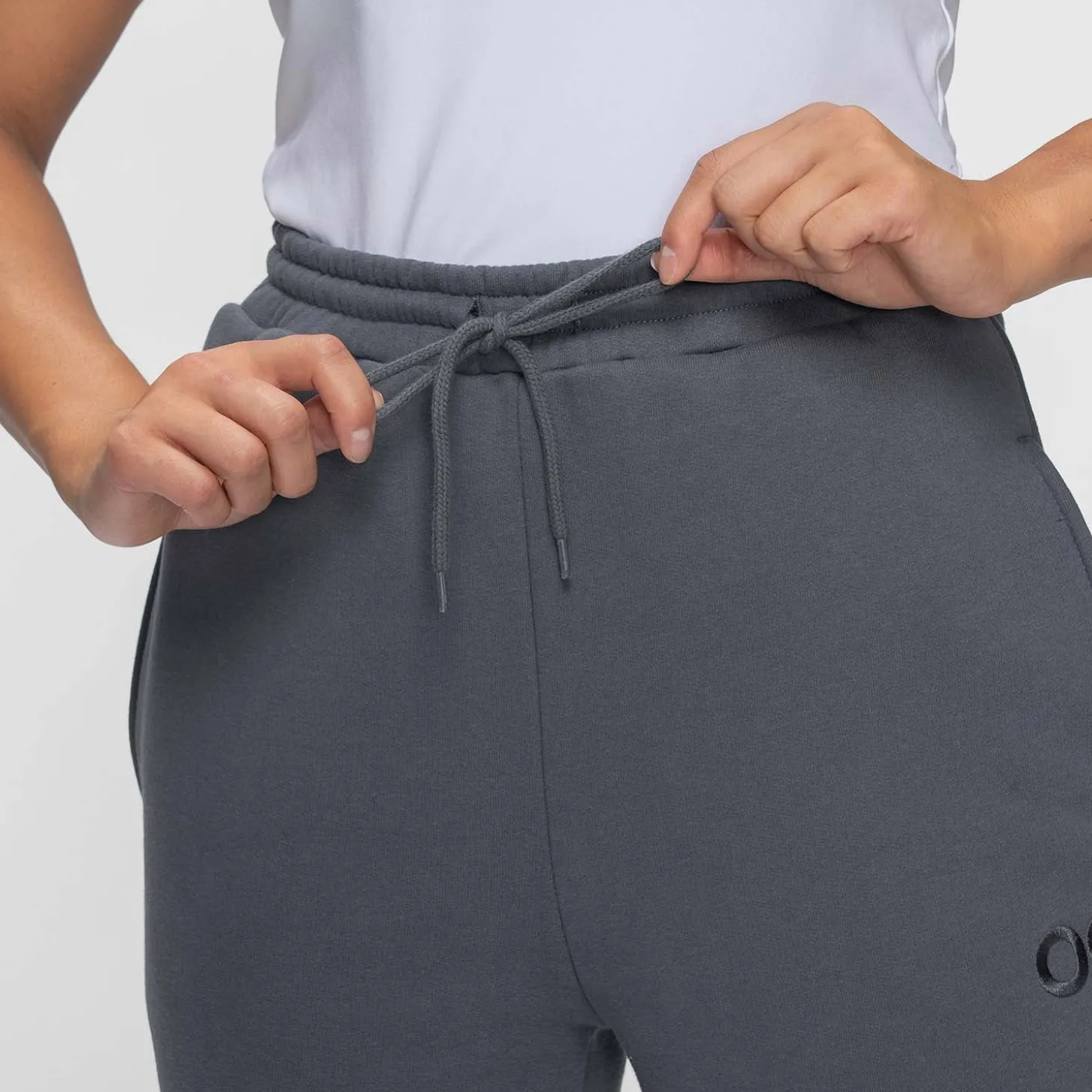 Slate Fleece Wide Leg Trackpant