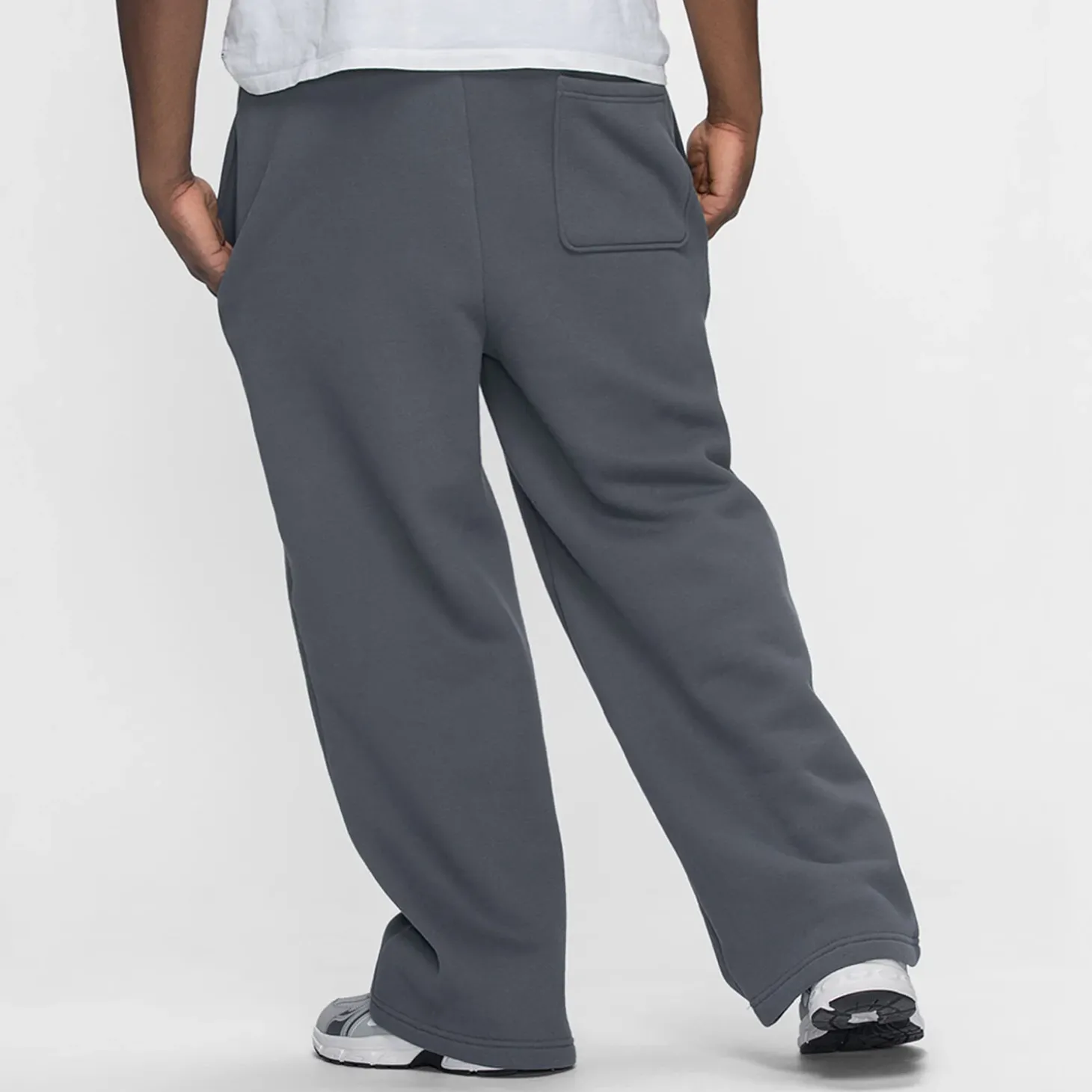 Slate Fleece Wide Leg Trackpant