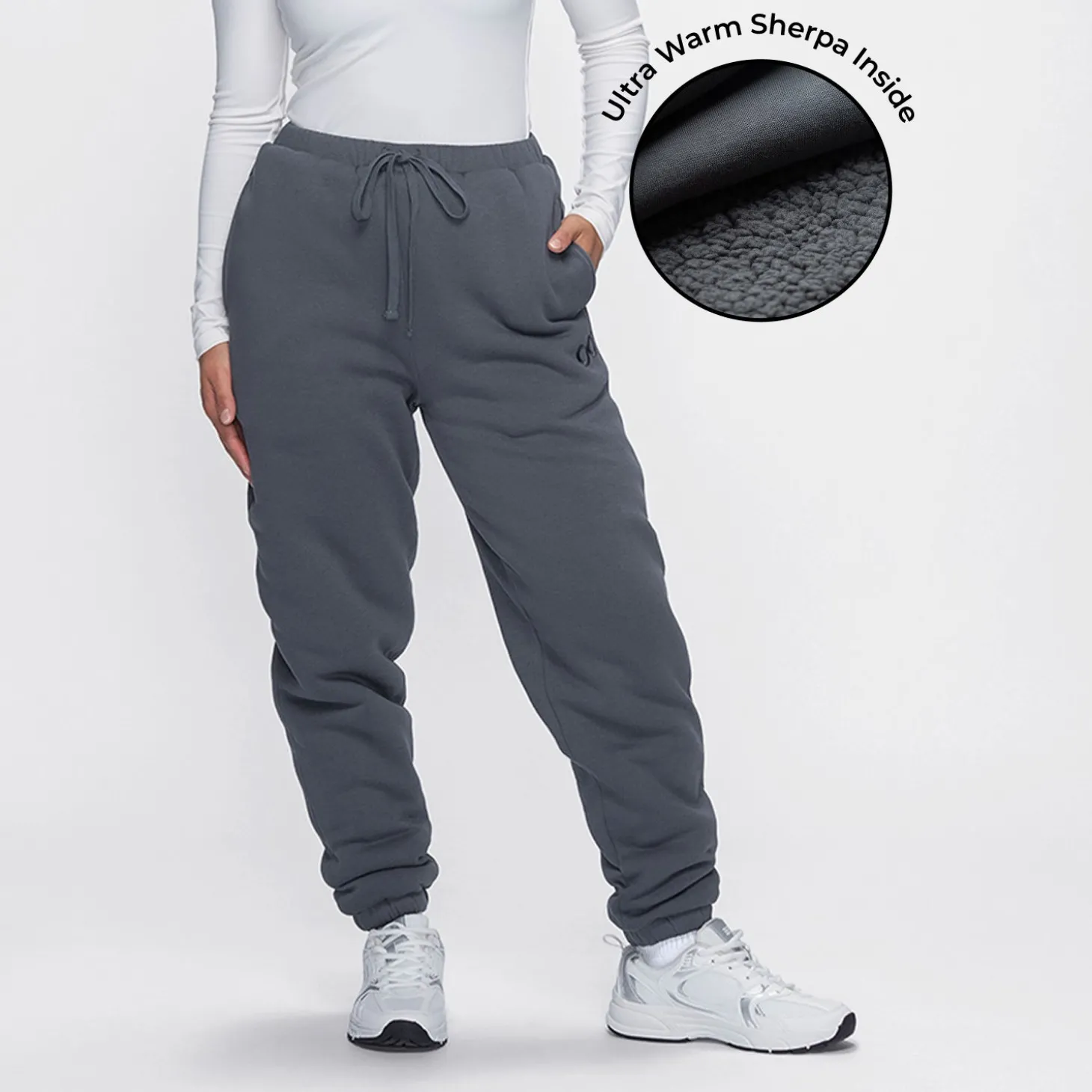 Slate Sherpa Lined Cuff Trackpant