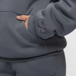 Slate Sherpa Lined Fleece Hoodie