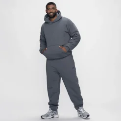 Slate Sherpa Lined Fleece Hoodie