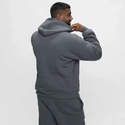 Slate Sherpa Lined Fleece Hoodie
