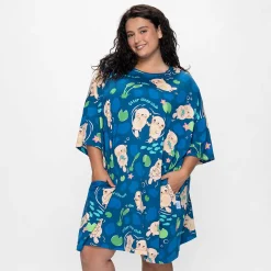 Swimming Otters Sleep Tee Nightie