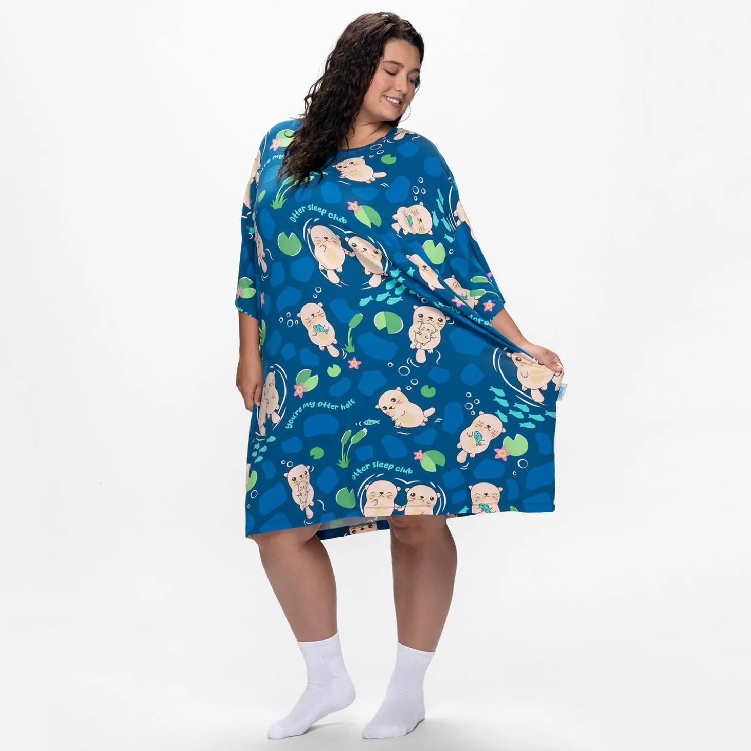 Swimming Otters Sleep Tee Nightie