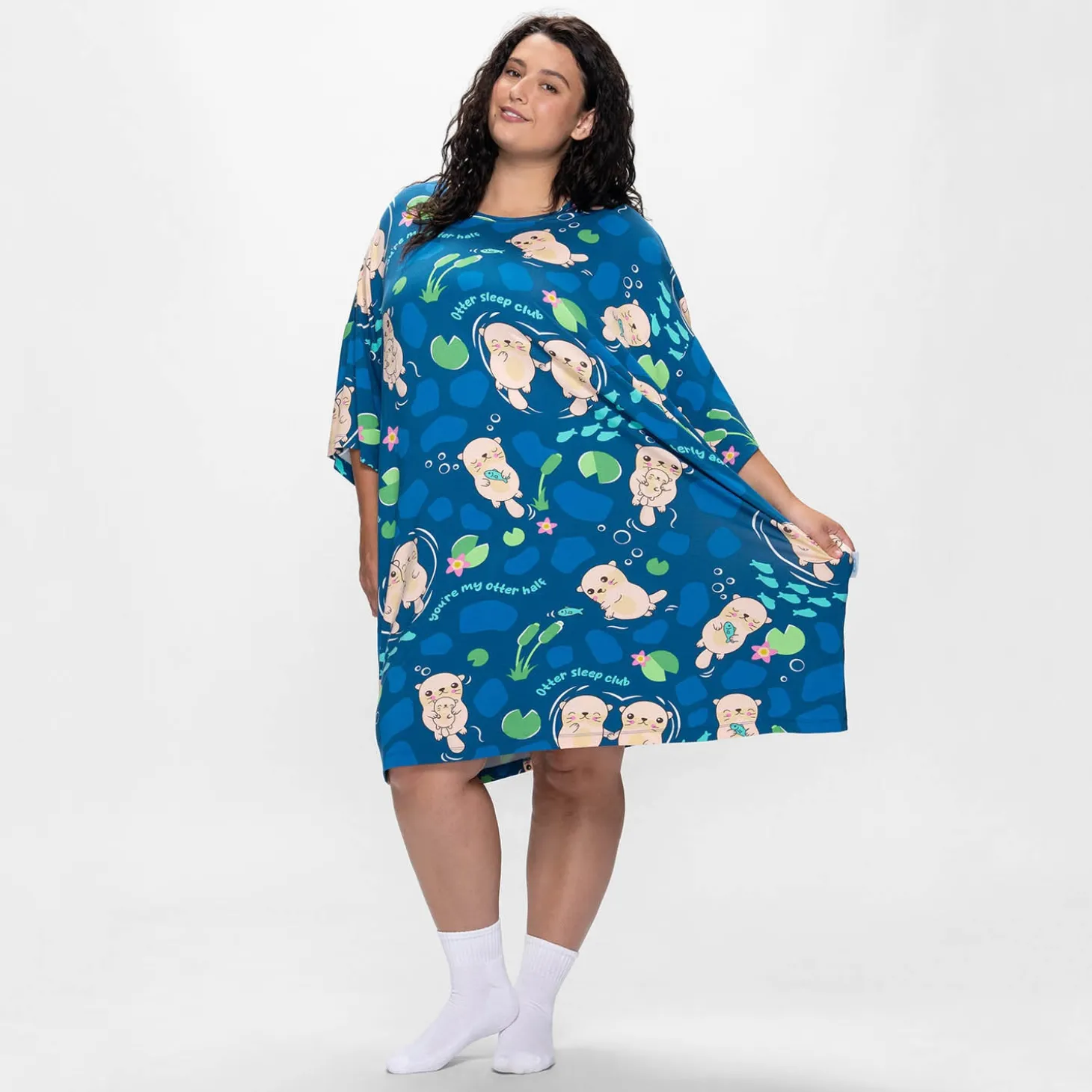 Swimming Otters Sleep Tee Nightie