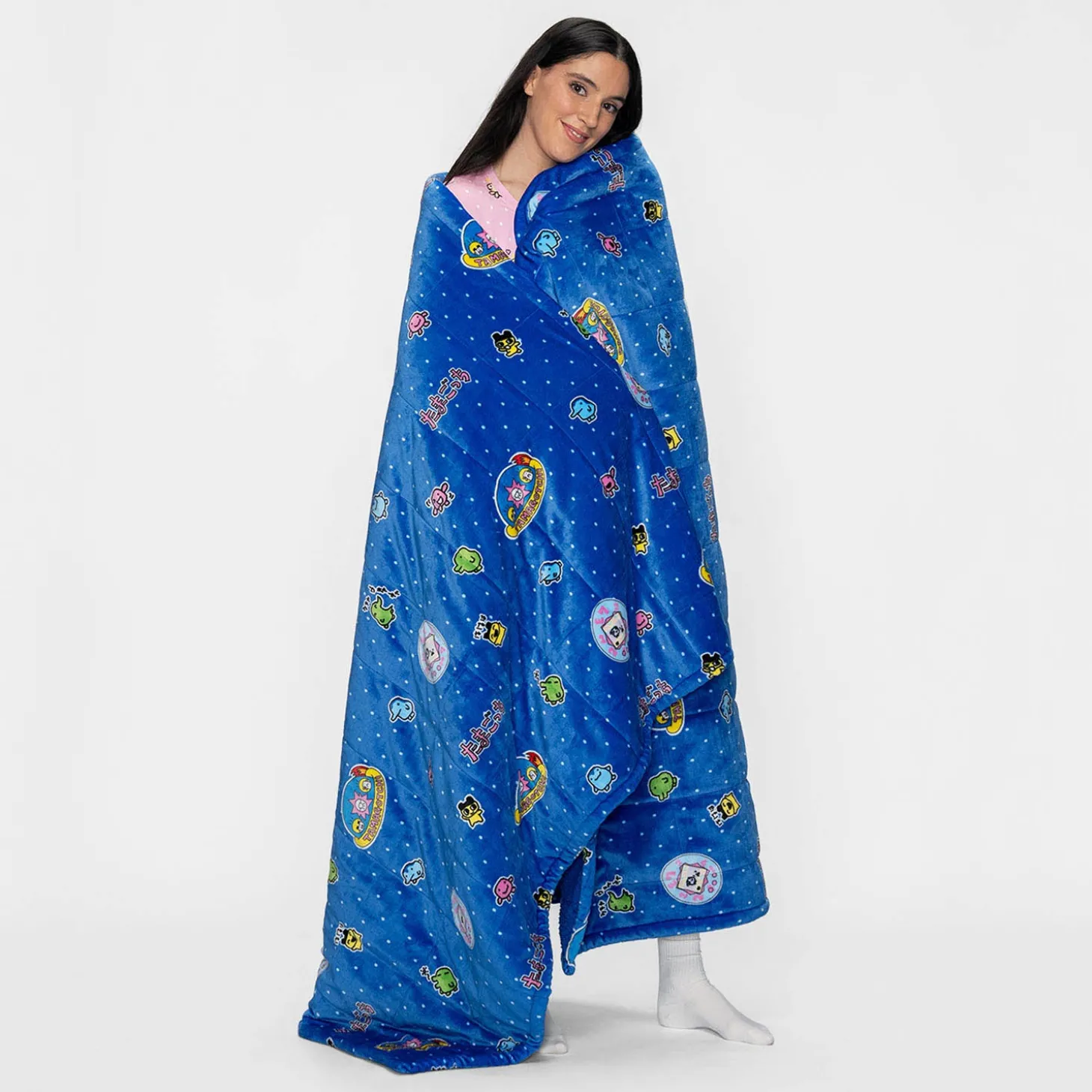 Tamagotchi Sherpa Blanket Licensed