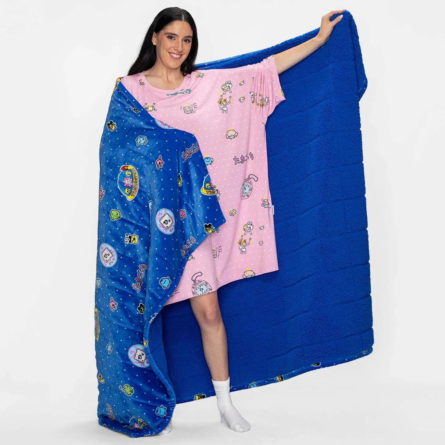 Tamagotchi Sherpa Blanket Licensed