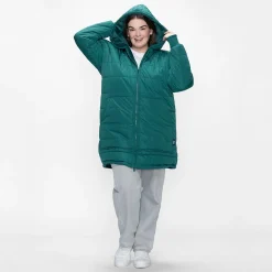Teal Long Puffer Jacket