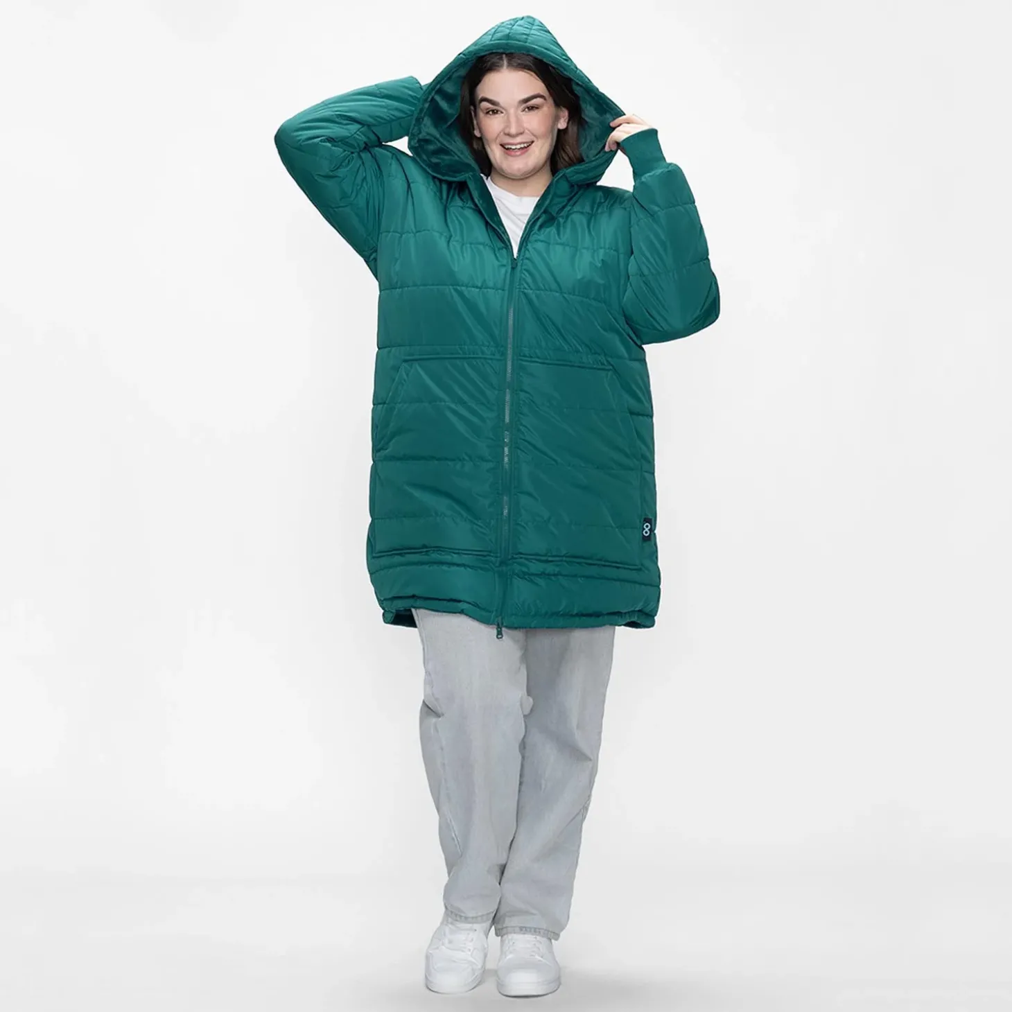 Teal Long Puffer Jacket
