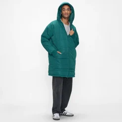 Teal Long Puffer Jacket