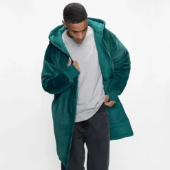 Teal Long Puffer Jacket