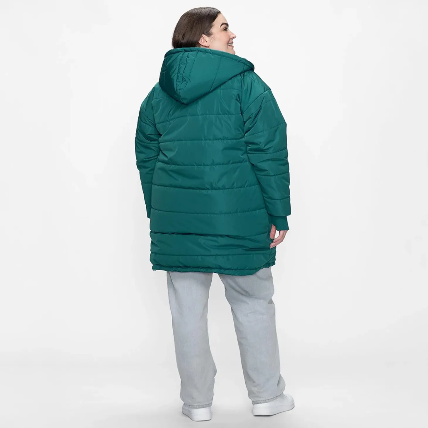 Teal Long Puffer Jacket