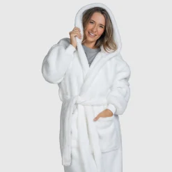 White Fluffy Dressing Gown